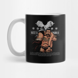 Legend Series: Straight Edge Showdown – CM Punk Vintage Bootleg Ring Art on Black Mug
