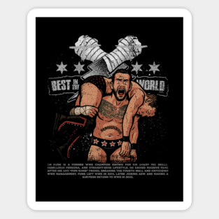 Legend Series: Straight Edge Showdown – CM Punk Vintage Bootleg Ring Art on Black Sticker
