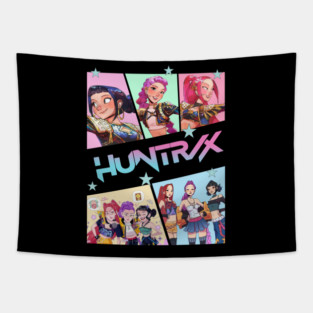 HUNTRIX Girls Kpop Demon Hunters  Anime Tapestry