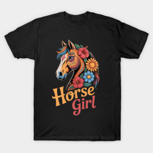 Horse Girl - Equestrian Floral T-Shirt