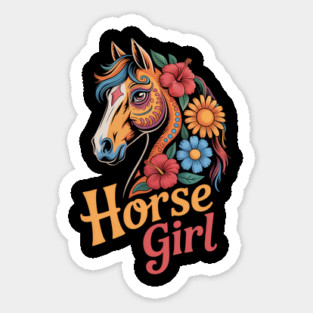 Horse Girl - Equestrian Floral Sticker
