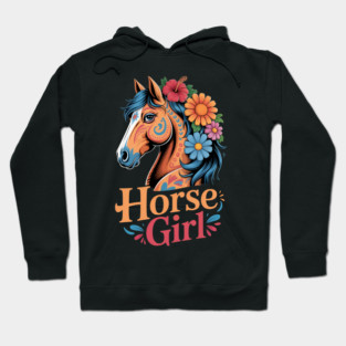 Horse Girl - Equestrian Floral Hoodie