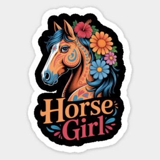 Horse Girl - Equestrian Floral Sticker