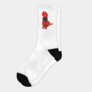 Albania map, Albania flag Socks