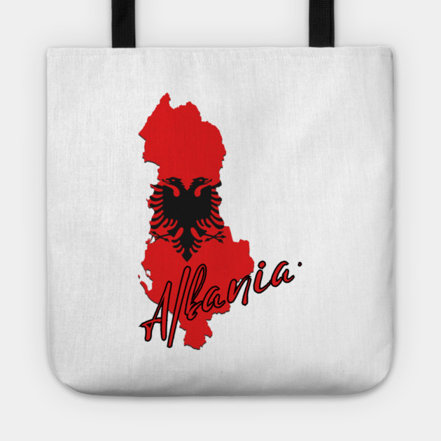 Albania map, Albania flag Tote by eka123