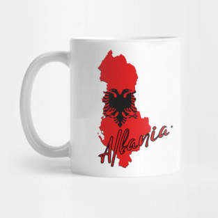 Albania map, Albania flag Mug