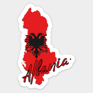 Albania map, Albania flag Magnet