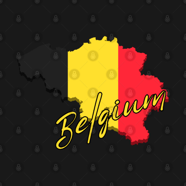 Belgium map, Belgium flag by eka123