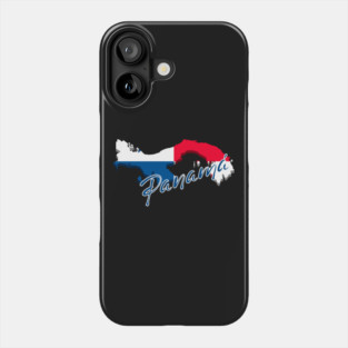 Panama map, Panama flag Phone Case