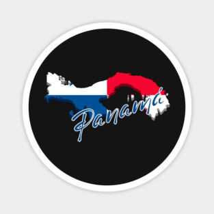 Panama map, Panama flag Magnet