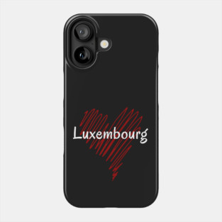I love Luxembourg, Luxembourg heart Phone Case