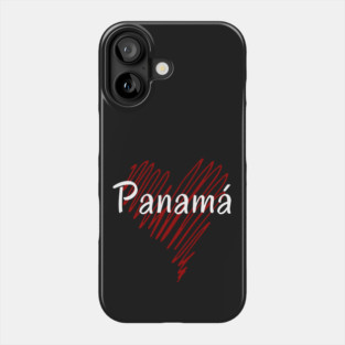 I love Panama, Panama heart Phone Case