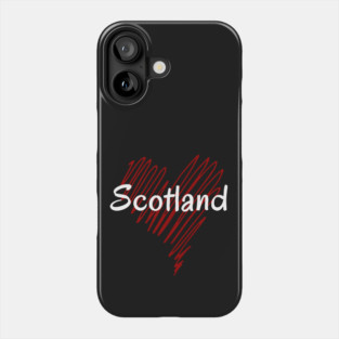 I love Scotland, Scotland heart Phone Case