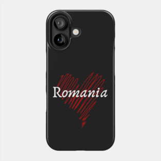 I love Romania, Romania heart Phone Case