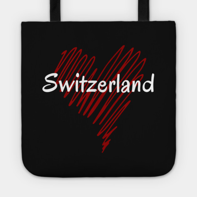 I love Switzerland, Switzerland heart Tote by eka123