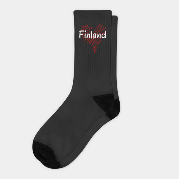 I love Finland, Finland heart Socks by eka123