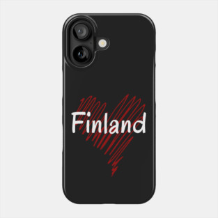I love Finland, Finland heart Phone Case