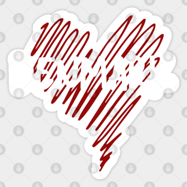 I love Denmark, Denmark heart Sticker by eka123