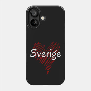 I love Sweden, Sweden heart Phone Case