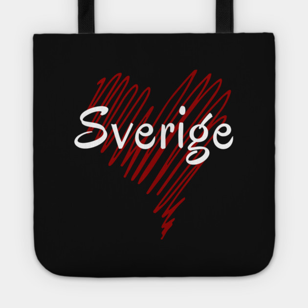 I love Sweden, Sweden heart Tote by eka123