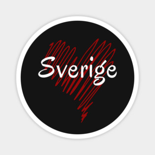 I love Sweden, Sweden heart Magnet