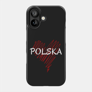 I love Poland, Poland heart Phone Case