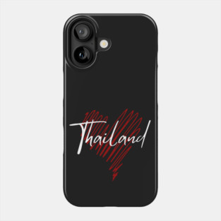 I love Thailand, Thailand heart Phone Case