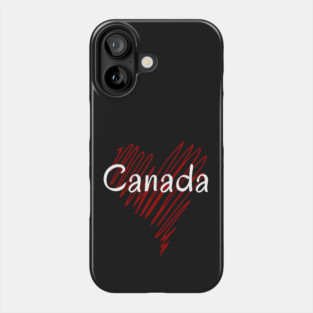 I love Canada, Canada heart Phone Case
