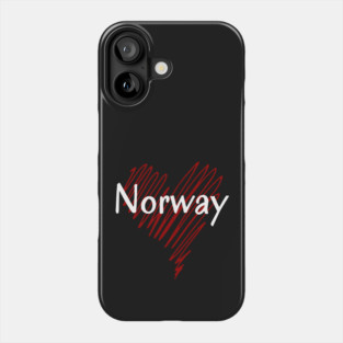 I love Norway, Norway heart Phone Case