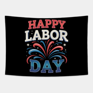 Happy Labor Day Tapestry
