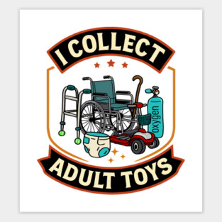 Older Person Grandpa I Collect Adult Toys Funny Senior Sticker