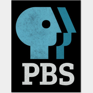 Minimalist PBS Silhouette Logo Posters and Art