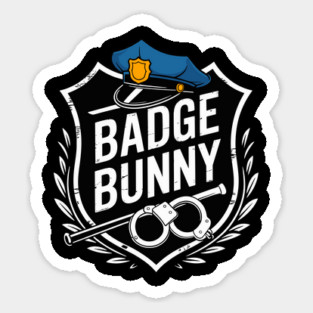 Badge Bunny Funny Police Humor Design Sticker