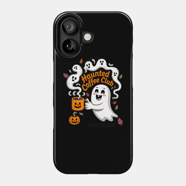 Ghost Halloween Haunted Coffee Club Cute Phone Case by belownormal