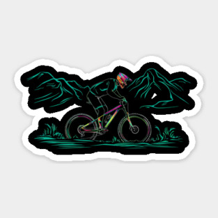 Mountain-Biking Sticker