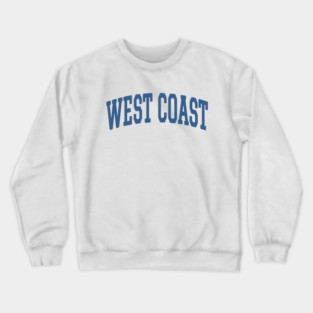 West Coast College Style Blue Crewneck Sweatshirt