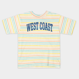 West Coast College Style Blue Kids T-Shirt