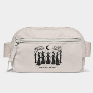 Vintage Girls Will Be Girls Witch, Funny Witch Vintage, Vintage Halloween Women, Witchy Vibes Bag