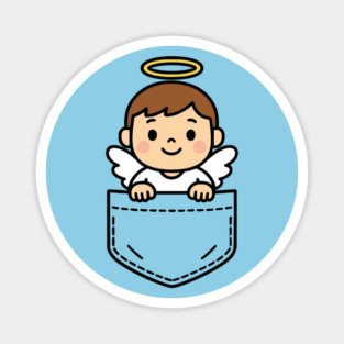 Cute Angel Pocket Pal Funny Religious Christmas Holiday Magnet