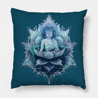Blue Batik Buddha Pillow
