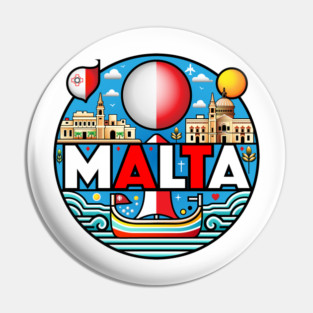 Malta Mediterranean Island Nation Pin