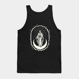 Assumption of Mary – Blessed Virgin on Crescent Moon Tank Top