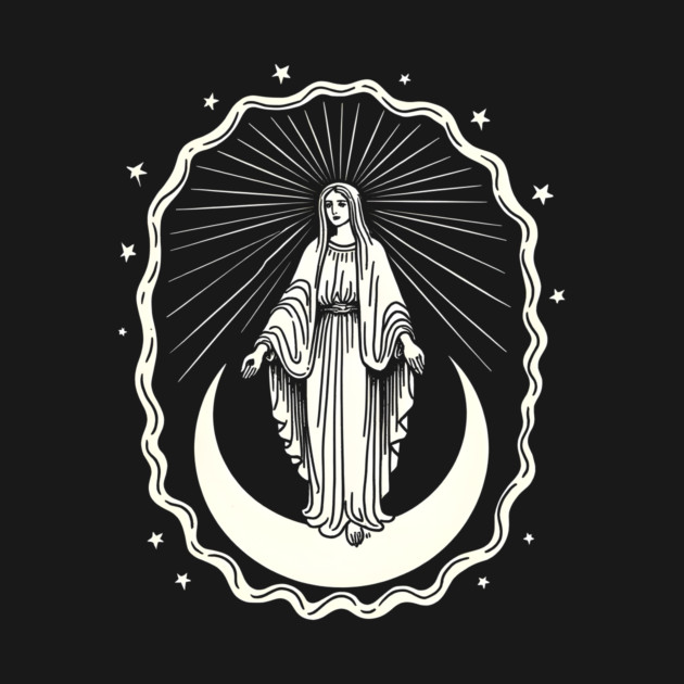 Assumption of Mary – Blessed Virgin on Crescent Moon by sumberkah