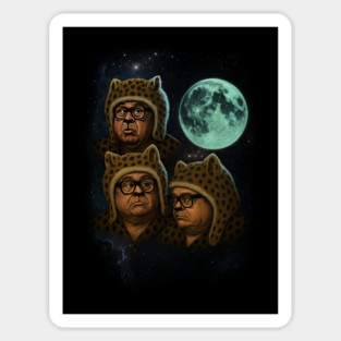 Three Man Cheetah Moon Sticker