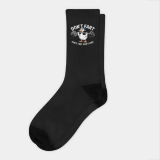 Duck Gym Workout Don't Fart Lifting Deadlift Fitness Socks