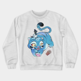 Cute Demon Hunter Tiger Shirts Derpy the Tiger And Bird M4739 Crewneck Sweatshirt