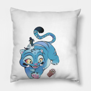 Cute Demon Hunter Tiger Shirts Derpy the Tiger And Bird M4739 Pillow