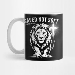 Fierce Christian Lion with Cross Artwork Mug