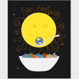 Sun Eating Planets for Breakfast Posters and Art