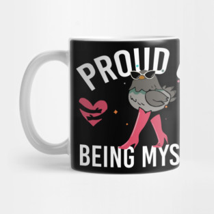 Proud Of Being Myself Funny Bird Girl Quote Mug